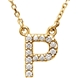 Picture of 0.17 Total Carat Letter Round Diamond Necklace