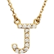 Picture of 0.13 Total Carat Letter Round Diamond Necklace