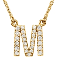 Picture of 0.20 Total Carat Letter Round Diamond Necklace