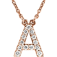 Picture of 0.17 Total Carat Letter Round Diamond Necklace