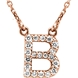 Picture of 0.17 Total Carat Letter Round Diamond Necklace