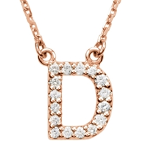 Picture of 0.17 Total Carat Letter Round Diamond Necklace