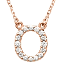 Picture of 0.17 Total Carat Letter Round Diamond Necklace