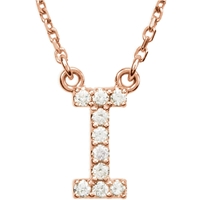 Picture of 0.10 Total Carat Letter Round Diamond Necklace