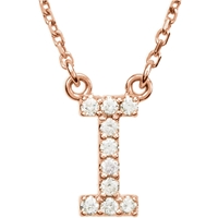 Picture of 0.10 Total Carat Letter Round Diamond Necklace