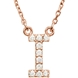 Picture of 0.10 Total Carat Letter Round Diamond Necklace