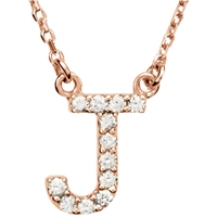 Picture of 0.13 Total Carat Letter Round Diamond Necklace