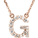 Picture of 0.17 Total Carat Letter Round Diamond Necklace