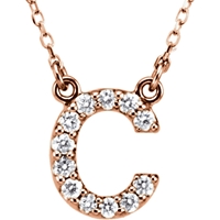 Picture of 0.17 Total Carat Letter Round Diamond Necklace