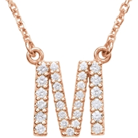 Picture of 0.20 Total Carat Letter Round Diamond Necklace