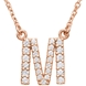 Picture of 0.20 Total Carat Letter Round Diamond Necklace