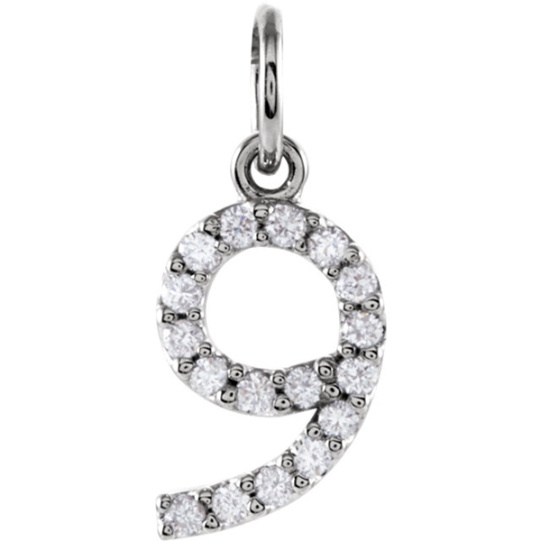 Picture of 0.08 Total Carat Numeric Round Diamond Pendant