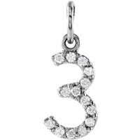 Picture of 0.06 Total Carat Numeric Round Diamond Pendant