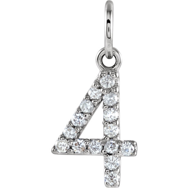 Picture of 0.07 Total Carat Numeric Round Diamond Pendant