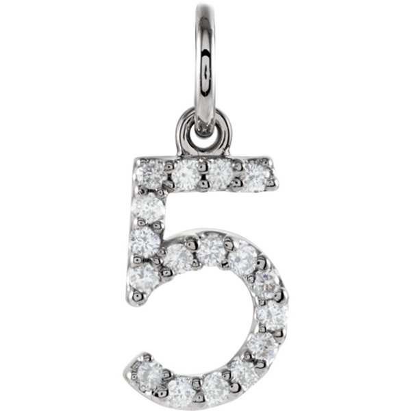 Picture of 0.08 Total Carat Numeric Round Diamond Pendant