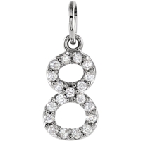 Picture of 0.08 Total Carat Numeric Round Diamond Pendant