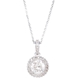 Picture of 1.33 Total Carat Halo Round Diamond Necklace