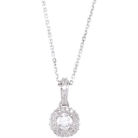 Picture of 0.50 Total Carat Halo Round Diamond Necklace