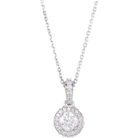 Picture of 0.62 Total Carat Halo Round Diamond Necklace