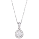 Picture of 0.62 Total Carat Halo Round Diamond Necklace