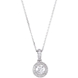 Picture of 0.75 Total Carat Halo Round Diamond Necklace