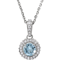 Picture of 0.25 Total Carat Designer Round Diamond Necklace