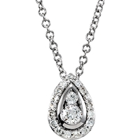 Picture of 0.25 Total Carat Drop Round Diamond Necklace