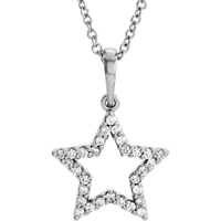 Picture of 0.17 Total Carat Designer Round Diamond Necklace