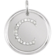 Picture of 0.08 Total Carat Initial Round Diamond Pendant