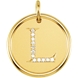 Picture of 0.06 Total Carat Initial Round Diamond Pendant