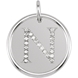 Picture of 0.10 Total Carat Initial Round Diamond Pendant