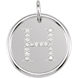 Picture of 0.10 Total Carat Initial Round Diamond Pendant