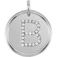 Picture of 0.13 Total Carat Initial Round Diamond Pendant