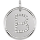 Picture of 0.13 Total Carat Initial Round Diamond Pendant