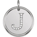 Picture of 0.05 Total Carat Initial Round Diamond Pendant