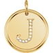 Picture of 0.05 Total Carat Initial Round Diamond Pendant