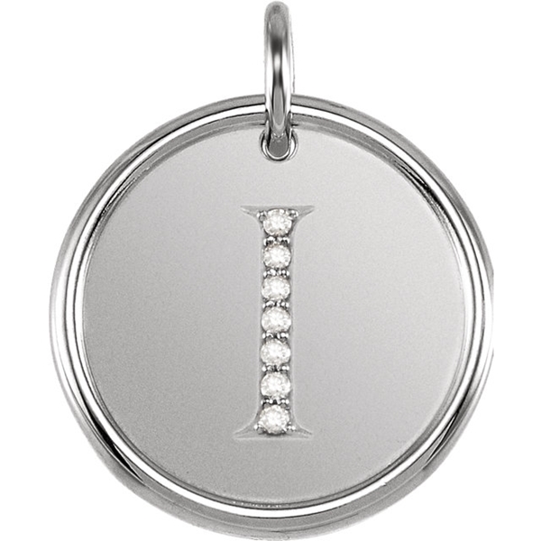 Picture of 0.04 Total Carat Initial Round Diamond Pendant