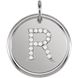 Picture of 0.10 Total Carat Initial Round Diamond Pendant