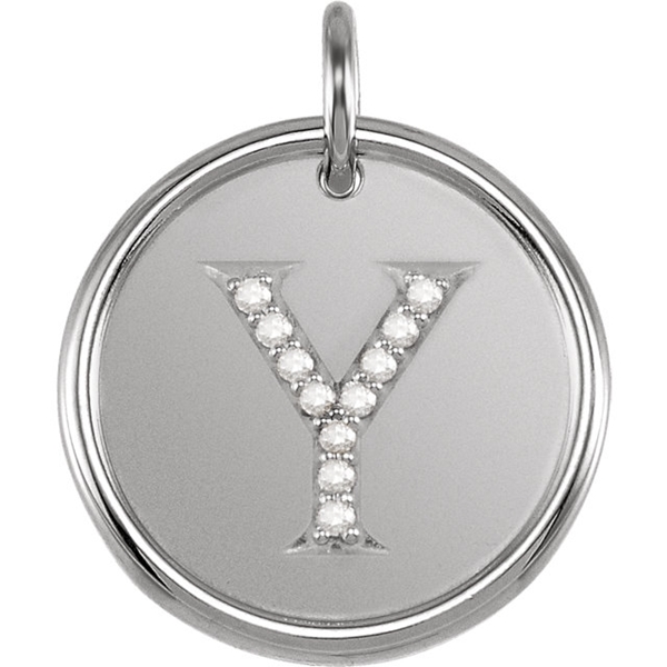 Picture of 0.05 Total Carat Initial Round Diamond Pendant