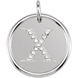 Picture of 0.06 Total Carat Initial Round Diamond Pendant