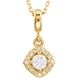 Picture of 0.20 Total Carat Halo Round Diamond Necklace