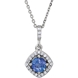 Picture of 0.13 Total Carat Halo Round Diamond Necklace
