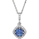 Picture of 0.13 Total Carat Halo Round Diamond Necklace