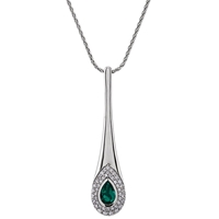 Picture of 0.75 Total Carat Drop Round Diamond Necklace