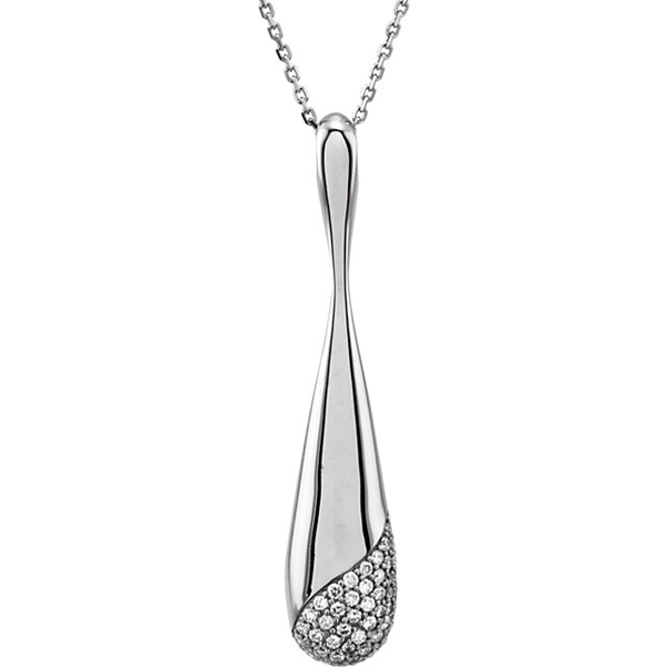 Picture of 0.20 Total Carat Drop Round Diamond Necklace