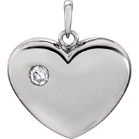 Picture of 0.17 Total Carat Heart Round Diamond Pendant