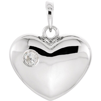 Picture of 0.10 Total Carat Heart Round Diamond Pendant