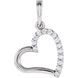 Picture of 0.07 Total Carat Heart Round Diamond Pendant