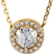 Picture of 0.38 Total Carat Halo Round Diamond Necklace