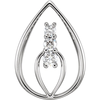 Picture of 0.50 Total Carat Three Stone Round Diamond Pendant